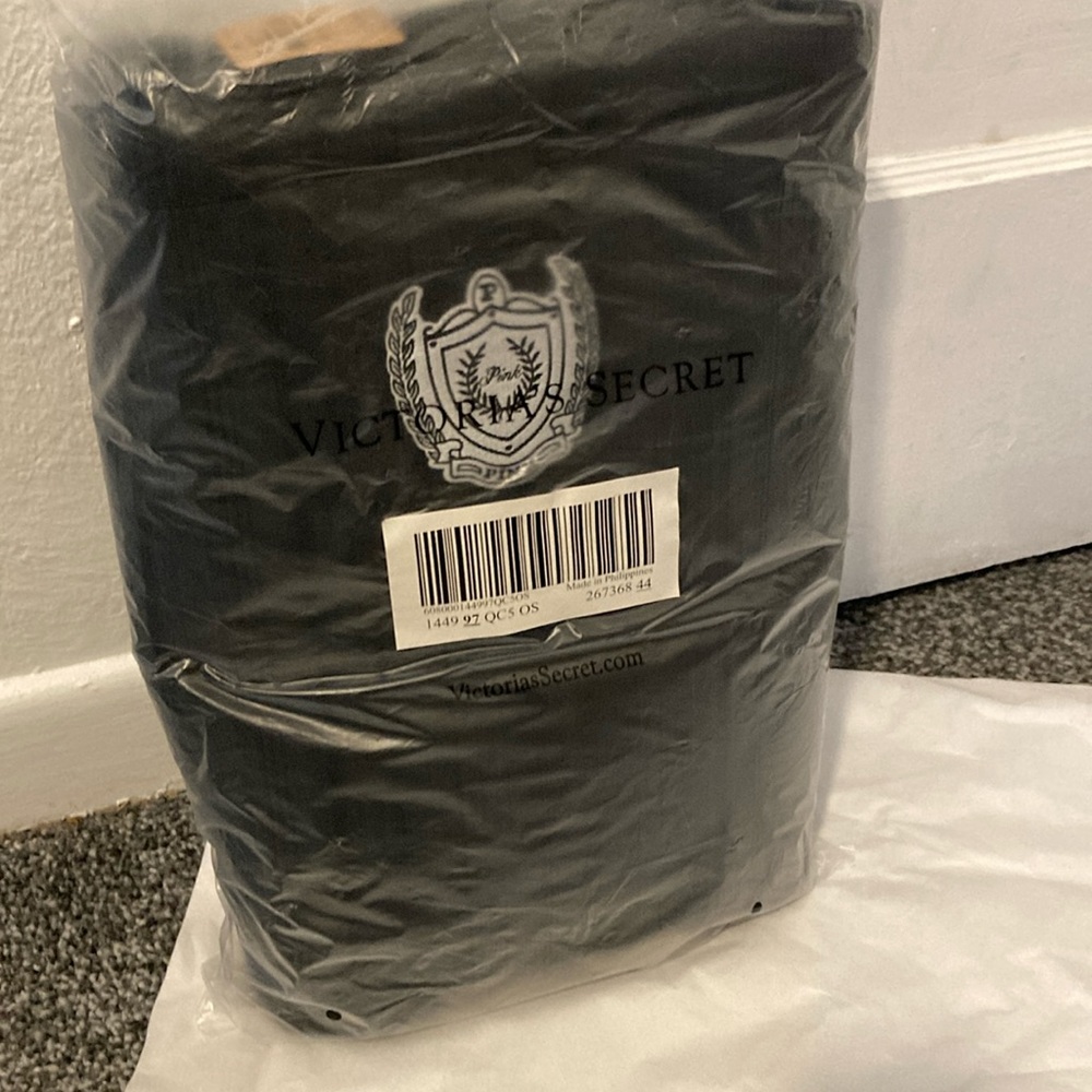 Victoria secret pink tote bag black nwt